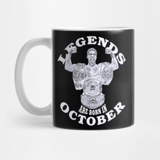 Legends Are Born In October Black Mug